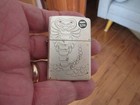 Vintage Nos Zippo Cigarette Lighter  silver Matte Red-eyed Cobra  a 06
