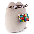Gund Pusheen With Rubik s Cube Plush  Gray  9 5 