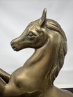 Large 15   x12   vtg Bronze Brass Horse Mustang Animal Sculpture Statue Made Korea
