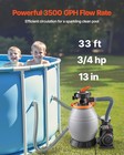 13 In Sand Filter Pump For Above Ground Swimming Pools 3 4 Hp 3500 Gph Flow Rate