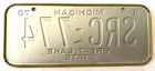 Vintage 1970 Michigan  great Lake State  Cereal Bicycle License Plate  Src-774