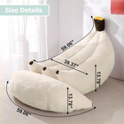Banana Bean Bag Chair With Ottoman  Floor Sofa Bed With Footrest  Comfy Converti