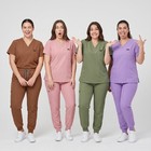 Viaoli Nurse Medical Uniform Scrub Set Women V-neck Top Jogger Pant Hospital Men