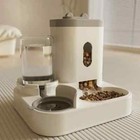 Auto Feeder Cat Dog Food Bowl With Water Fountain Pet Raised Stand Dish Bowl New