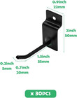 30pcs 2 Inch Black Slatwall Panel Hooks  Heavy Duty Slat Wall Hanging Display