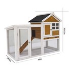 Wooden Chicken Coop Hen House Poultry Hutch Pet Cage W  Nesting Box Backyard