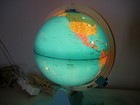 Vtg 1988 Lighted Fisher-price Discovery World Globe Tested   Works  