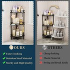 Corner Shower Caddy Stand - 3 Tier Organizer With Soap Holder Tall Floor Shelf