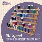 Premium Beechwood 60-spool Sewing   Embroidery Thread Rack Stand