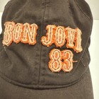 Bon Jovi 1983 Tour Concert Hat Distressed Brown With Orange Adjustable