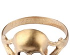 Ww1 Death Head Wwi Memento Mori Engraving Gold Ring Skull Double Bones Gothic