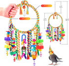 Bird Toys 2 Pack Parrot Swings Conure Rope Rings Parakeet Perches Cockatiel Chew
