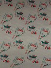 Vtg Christmas Wrapping Paper Gift Wrap 1940 Ww2 Era Sleigh Ride No Creases