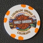 Pikes Peak Harley Davidson   Colorado  white org Wide Print  Harley Poker Chip