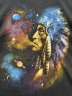 Vintage Y2k Native American Chief Galaxy Graphic Tee Sz Xl