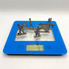 Vintage German Pewter Figurines Miniatures Set 4 Vogel Rein Zinn Folk Life 1980s