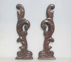Antique Carved Wooden Furniture Mounts Decorative Victorian Old Wood Finial 27 h