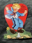 Vintage Valentine Cards Set Of 2 Mechanical Boys Jack Be Nimble Car Hop Signed