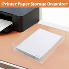 Letter-size Tray Desk Drawer Organizer Plastic Paper Stackable Holder File