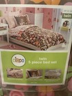 Circo Kids Blossom Flowers Pink Green Brown Twin 5 Piece Bed Set  Rare - New