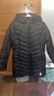 Men   s Black Spyder Puffer Jacket With Hood Size Large  12 14 