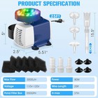 Submersible Pump Rgb Pond Filter System Kits 3-in-1 Pond Filter Fountain With Co