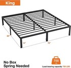 14 Inch Heavy Duty Metal Platform Bed Frame King Size Sturdy Steel Slat Support