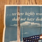 1942      remember December 7th World War 2 Bond Poster Vf American Flag 22   x28 67