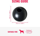 Kong Extreme Ball With Hole  Rubber Fetch Toy  Black  For Large medium Dogs