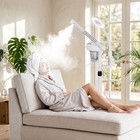 2in1 Facial Steamer W wheels Ionic Ozone 5x Magnifier Lamp Flexible Arm Hot Mist