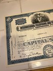 1959 International Telephone   Telegraph Corp  100 Shares Stock Certificate