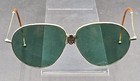 Rare Willson Aviator Type Green Lens Hinge Sunglasses Goggles Usa Fold Steampunk