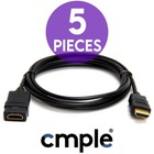 Hdmi Extension Cable 6 Feet 4k Hdmi Male To Female Cord Hdtv Projector Pc 5 Pcs
