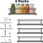 4 Pcs Wall-mounted Racks Spice Rack Bottles Holder Kitchen Organizer Wall Mount