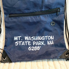 Lightweight Mt  Washington Nh Nylon Drawstring Backpack Blue State Park Travel