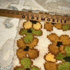 Vintage 70s Retro Floral Flower Boho Latchhook Rug Mcm Mid Century Cottage Decor