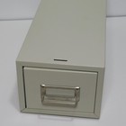 Vintage Industrial Office Single Drawer Library 3x5 Index Card File Cabinet