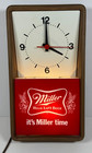 Vintage Miller High Life Beer Lighted Wall Clock    it   s Miller Time    Woodgrain
