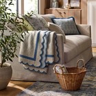 Scalloped Edge Throw Blue - Threshold Designed With Studio Mcgee