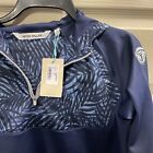 Peter Millar Boys Pullover Hoodie Golf 1 2 Zip Navy Blue Medinah Cc Size Large