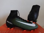 Nike Jr Mercurial Superfly V Fg Black-green Sz 4 5y-womens Sz 6  831943-585 