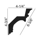 Outwater White Crown Moulding Dem158 Series