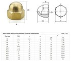 Brass Solid Hex Cap Nuts Hex Acorn Nut M3 M4 M5 M6 M8 M10 M12 M14 M16 Select