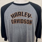 Harley -davidson 3 4 Sleeve Shirt Womens Xl Gray   Black Dothan  Al Soft Stretch