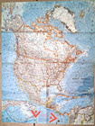 1964-4 April North America Us Canada Mexico National Geographic Map  357 