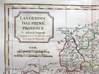 France Languedoc Provence  By  Robert De Vaugondy C1806 Genuine Antique Map