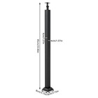 85cm Square Stair Balusters Post Metal Railing Spindles Fence W  Flat Black Iron