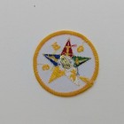 Vintage Oes Order Of The Eastern Star Patch Masonic Symbol Embroidered