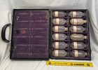 Antique Knickerbocker Case Co  Salesman Sample W 24 Inverted Apothecary Jars