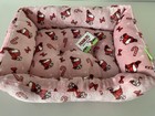 Peanuts Snoopy Small Dog Cat Pet Cozy Cuddler Bed Christmas Pink Candy Cane New